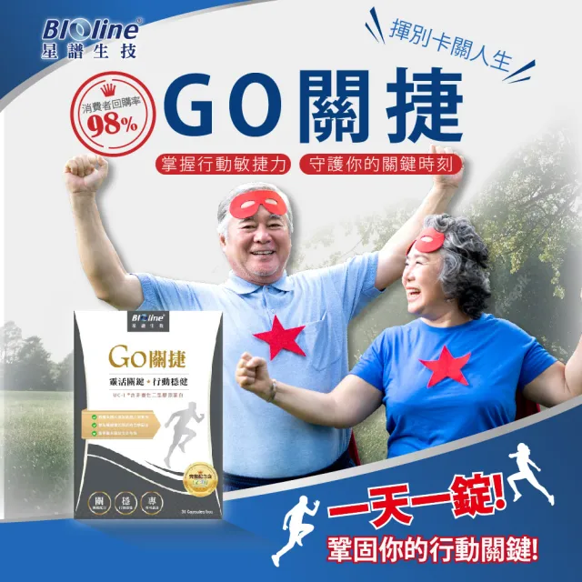 【Bioline 星譜生技】Go關捷_UC-II非變性二型膠原5盒(30顆/盒)