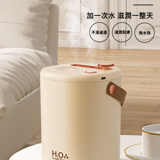 【MUAN】雙噴頭2000ML大容量空氣加濕器 靜音保濕桌面水氧機(冷氣房必備/智能定時/USB微霧/居家辦公/保濕機)
