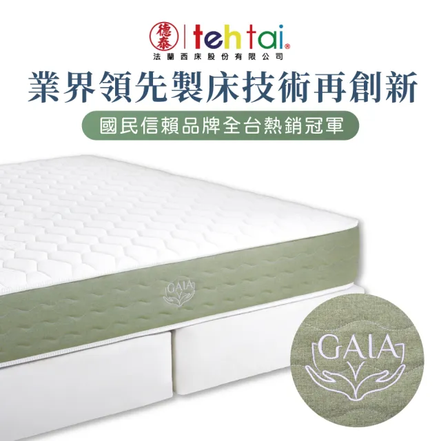 【德泰法蘭西床】Gaia綠境 飯店款彈簧床墊-雙人5尺(贈抗菌枕)