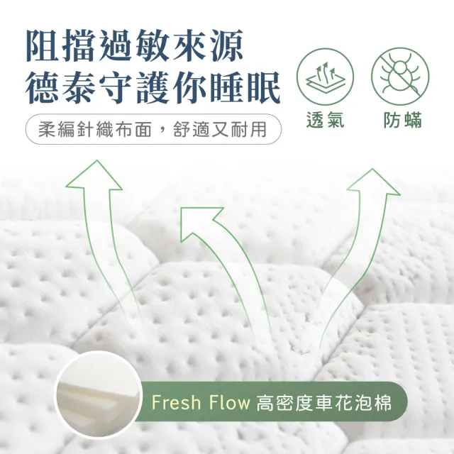 【德泰法蘭西床】Gaia綠境 飯店款彈簧床墊-特大7尺(贈抗菌枕)