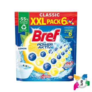 【Bref 妙力】懸掛式浴廁馬桶清潔球量販包50g*6/包(檸檬/松樹 2款任選)