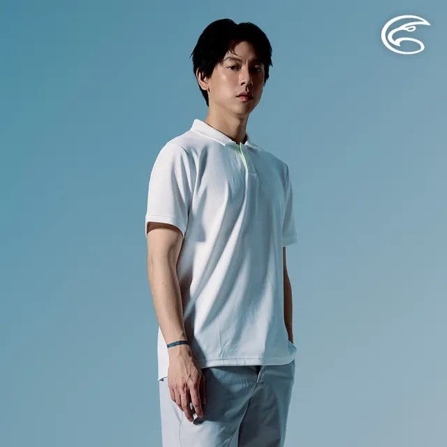 【ADISI】男高效降溫速乾動感POLO衫 AL2611102 晨白 M-3XL｜涼感 UPF50+ 抗UV 吸濕排汗 快乾 彈性 排汗衣