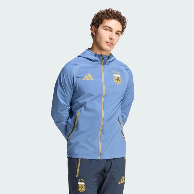 【adidas 愛迪達】世界盃 阿根廷 TIRO TRAVEL 連帽外套 男 JZ6313