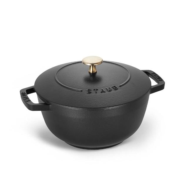 【STAUB】迴力釘點琺瑯鑄鐵鍋和食鍋20cm-顏色任選/新舊包裝隨機出貨(德國雙人牌集團官方直營)