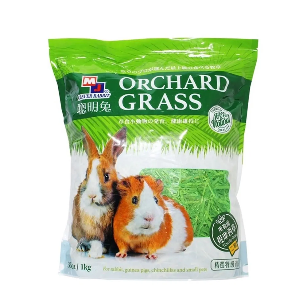 【MJ CLEVER DOG】聰明兔 牧草 1KG(提摩西草/甜燕麥草/苜蓿草/果園草)