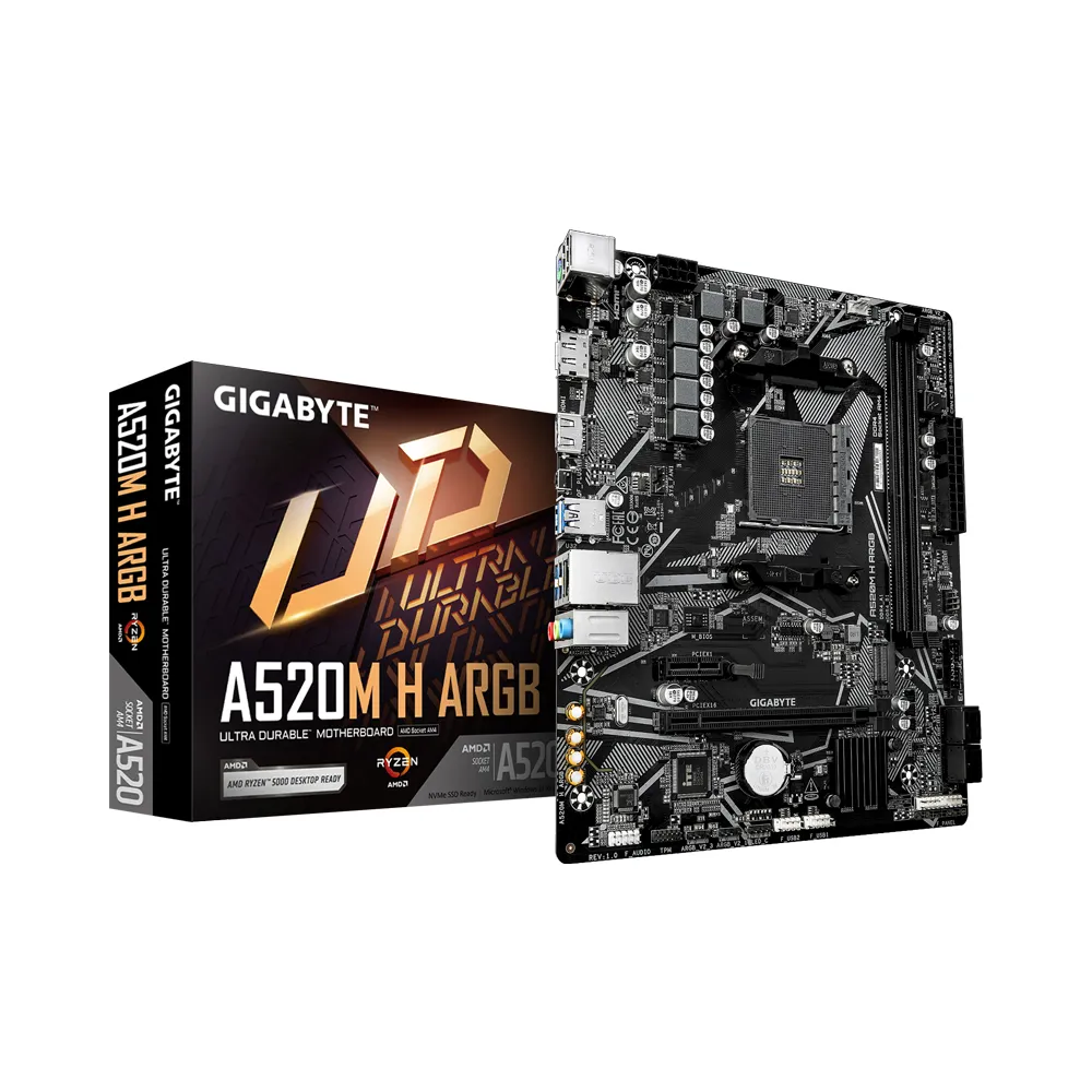【GIGABYTE 技嘉】A520M H ARGB AMD 主機板