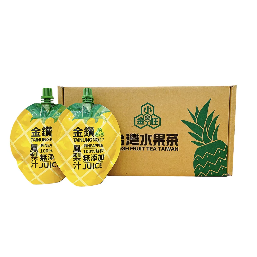 【小金旺】NFC金鑽鳳梨原汁 12入禮盒組(150ml/包 共12包 100%鮮榨果汁 非濃縮還原)