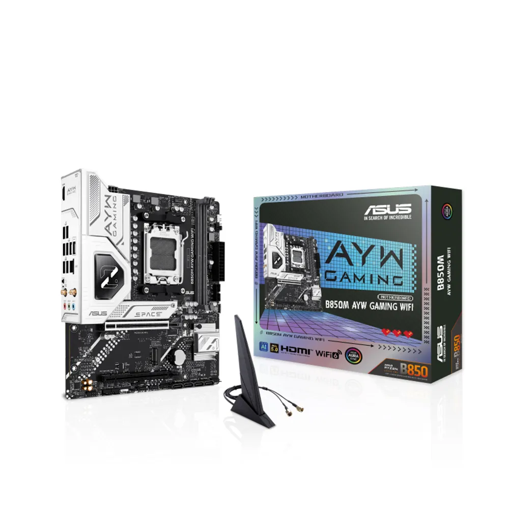 【ASUS 華碩】B850M AYW GAMING WIFI DDR5 主機板+AMD R5 9600X 6核/12緒(M+C 組合包)