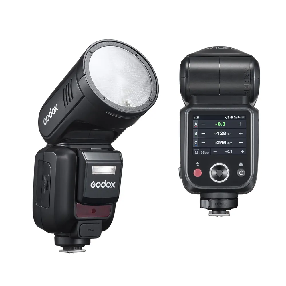 【Godox 神牛】V100 TTL 鋰電圓頭機頂閃光燈 觸控螢幕(公司貨)