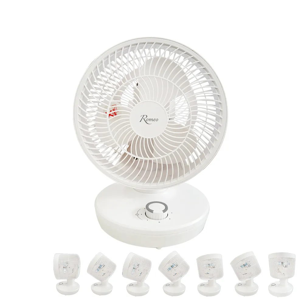 【Romeo羅蜜歐】8吋自動擺頭空氣循環扇 電風扇/電扇(左右廣角自動擺頭)