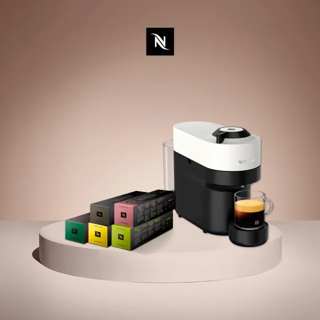【Nespresso】Vertuo POP膠囊咖啡機_多色任選 送禮 入厝 全自動咖啡機 美式咖啡機(晨間美式50顆組)