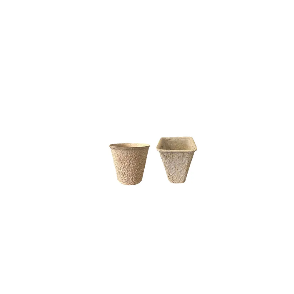 【蔬菜工坊】可降解紙漿育苗杯 6公分 (小圓、小方形)育苗盤 育苗盆 環保盆 紙花盆 育苗器 營養缽 營養盆