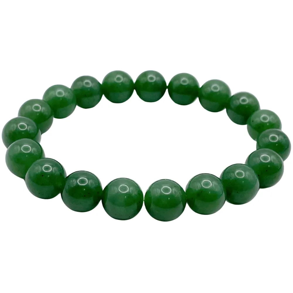 【琪臻珠寶】天然和田玉碧玉圓珠手串手珠(9mm圓珠_和闐玉_碧玉手串_隨機出貨_618狂歡節_限時搶購)