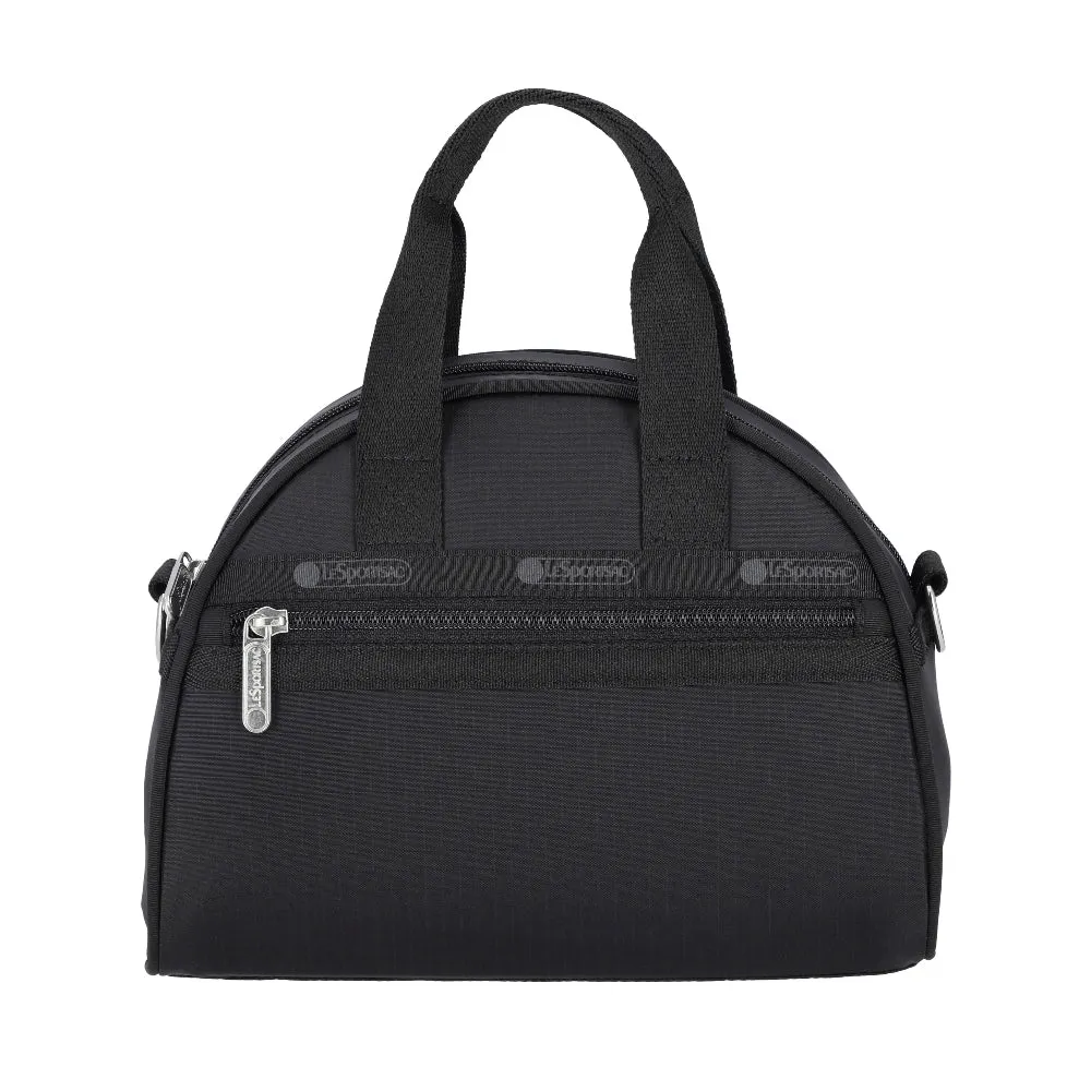 【Lesportsac】Round Small Satchel 手提肩背兩用包 側背包 手拿包 手提袋 半圓包 送禮 推薦(永恆黑)