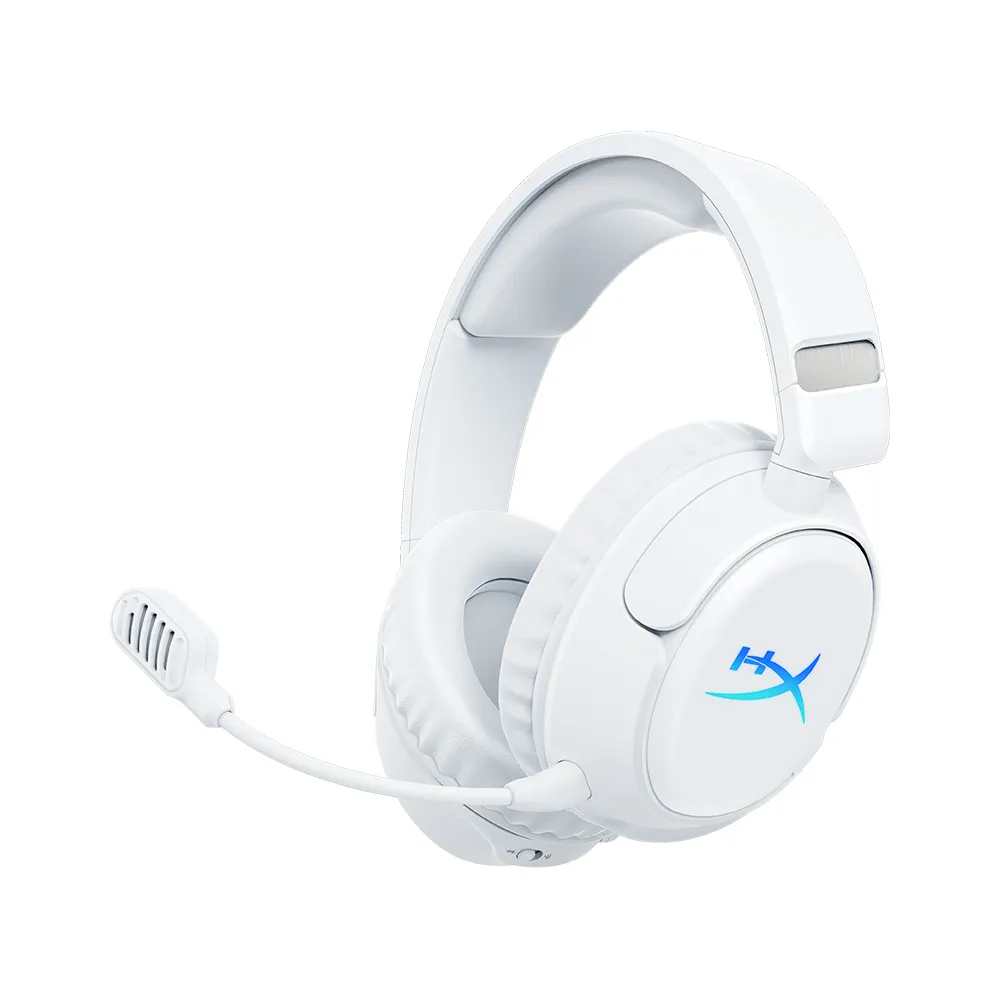 【HyperX】Cloud Flight 2 颶風天隼2 — RGB雙模無線電競耳機 白色(B5VC5AA)