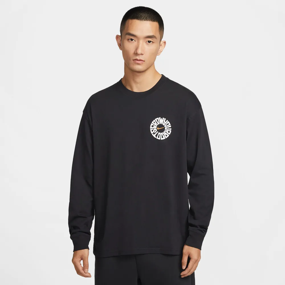 【NIKE 耐吉】長袖上衣 男 落肩 寬鬆 AS M NK TEE LSE LS OC F1 黑 IH4134-010