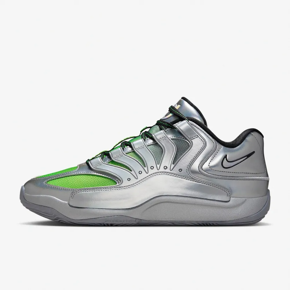 【NIKE 耐吉】KD18 EYBL EP 男鞋 籃球鞋 運動鞋 實戰 金屬銀 綠(IF2518001)