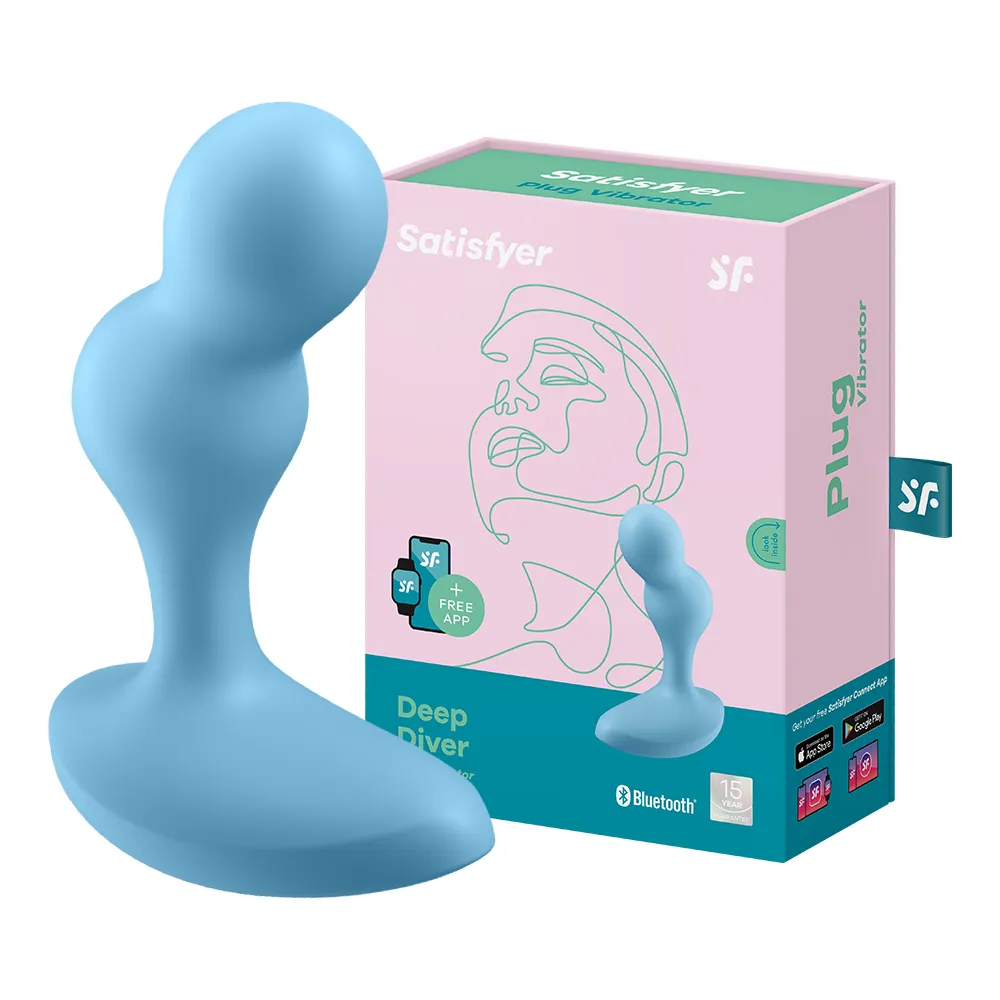 【Satisfyer】Deep Diver｜深潛者 後庭前列腺拉珠棒 藍(前列腺按摩器 後庭拉珠 男性情趣用品 情趣職人)
