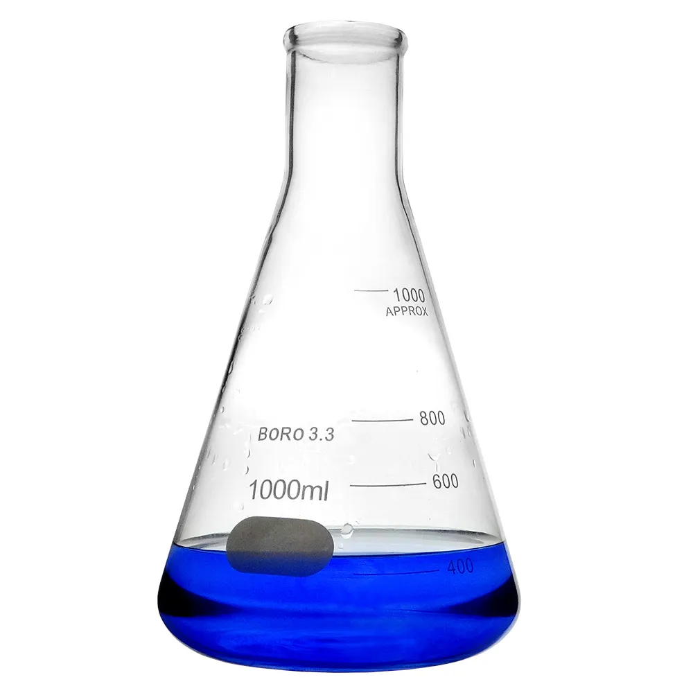 錐形燒杯 1000ml 玻璃三角瓶 大玻璃瓶 裝飾瓶 B-GCD1000(錐形瓶 滴定實驗 化學實驗)