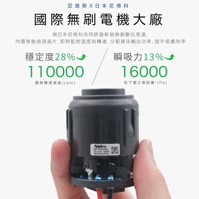 【Yates】亞堤斯 雙電池旗艦版｜台製CV-X1二代 發明專利 智慧氣旋無線吸塵器 手持式吸塵器 可拆卸電池