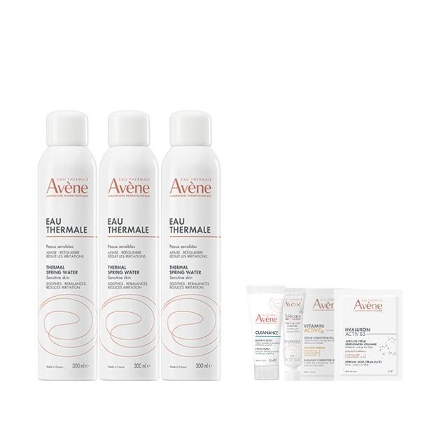 【Avene 雅漾】官方直營 舒護活泉水300mlx3入(保濕化妝水/妝前噴霧)
