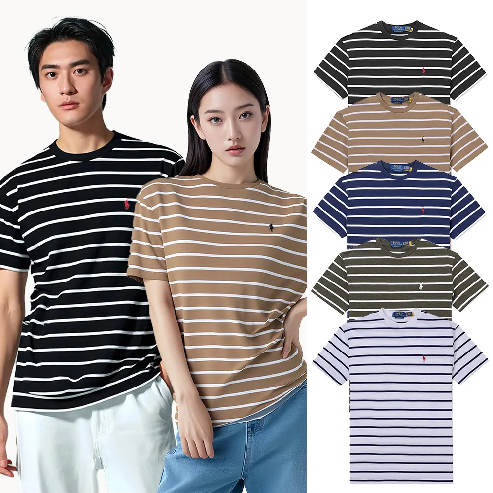 【RALPH LAUREN】RL POLO 經典刺繡小馬針織素面短袖T恤 上衣-多色選(厚磅款/平輸品/短T)