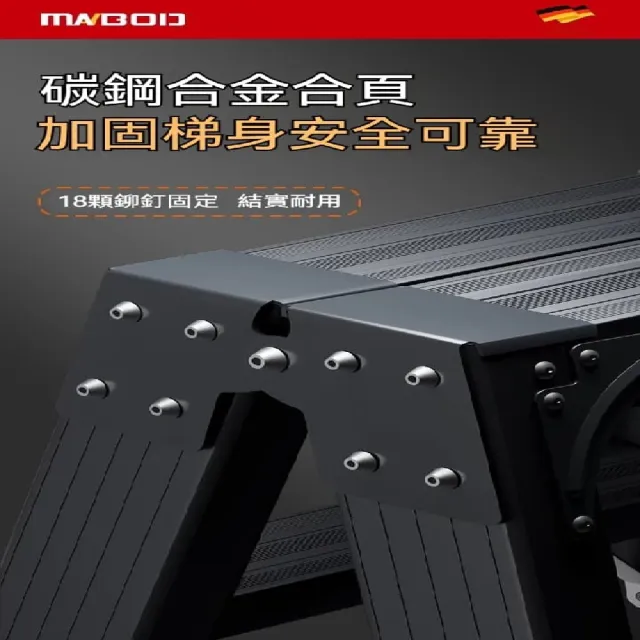 ZHIPU 芝浦】梯子人字梯家用安全梯多功能折疊工程梯五步梯1.5米工作梯