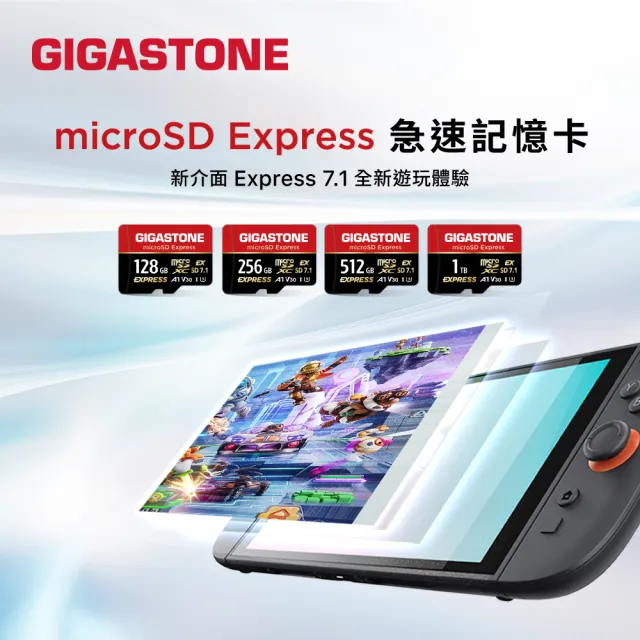 【Gigastone 立達國際】A1 V30 512GB microSD Express 高階遊戲記憶卡 ( 適用 Nintendo Switch 2 )