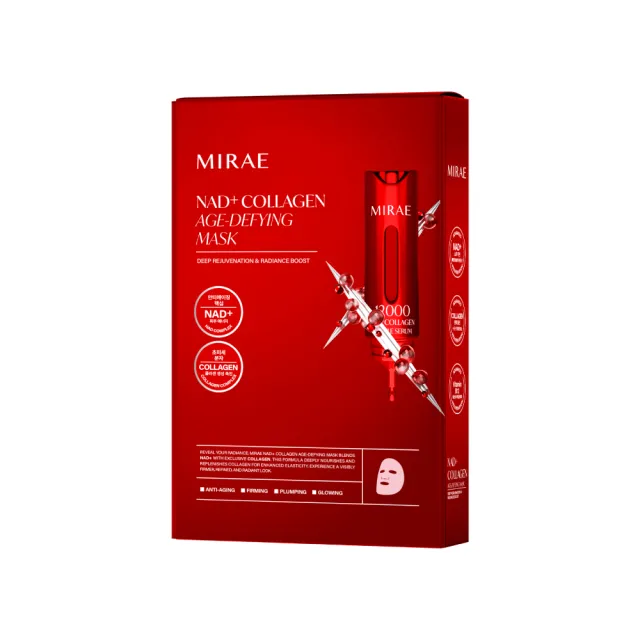 【MIRAE 未來美】新上市!專業院線NAD+膠原逆齡面膜(3片/盒) 抗老