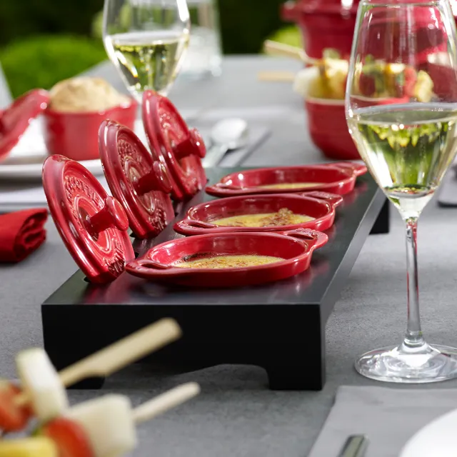 【STAUB】放置木架-42x16x5cm/無其它配件-黑色/竹製(德國雙人牌集團官方直營)