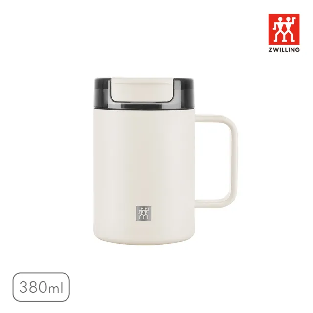 【ZWILLING 德國雙人】THERMO PLUS 316L不鏽鋼保溫保冰馬克杯380ml-奶油白(德國雙人牌集團官方直營)
