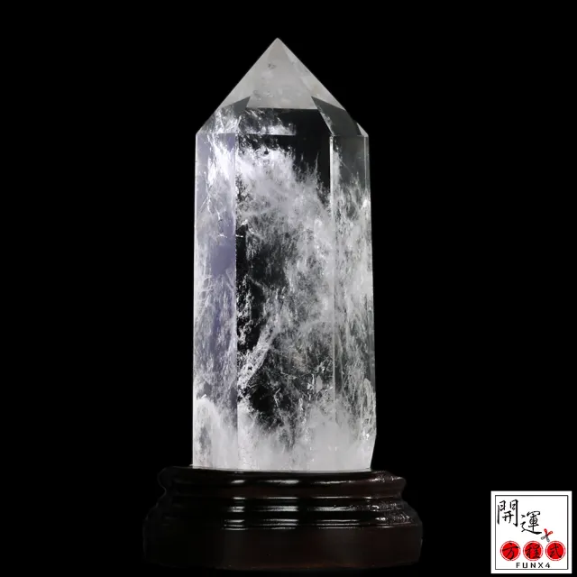 【開運方程式】天然巴西頂級白水晶柱W51(白水晶柱的能量較尖銳集中快速)