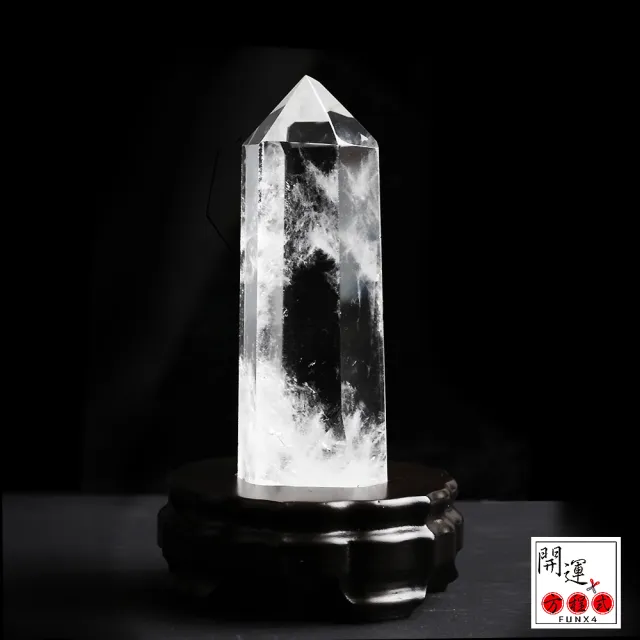 【開運方程式】天然透亮體白水晶柱T3(310-413g白晶柱的能量較尖銳集中快速)