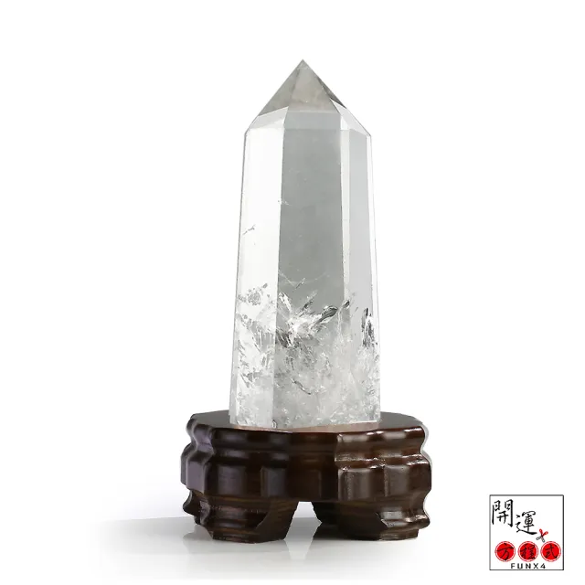 【開運方程式】天然透亮體白水晶柱T3(310-413g白晶柱的能量較尖銳集中快速)