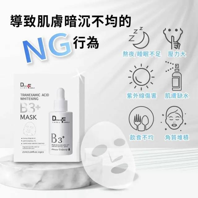 【DF 美肌醫生】傳明酸超透亮淨白面膜(plus B3)(5片/盒)