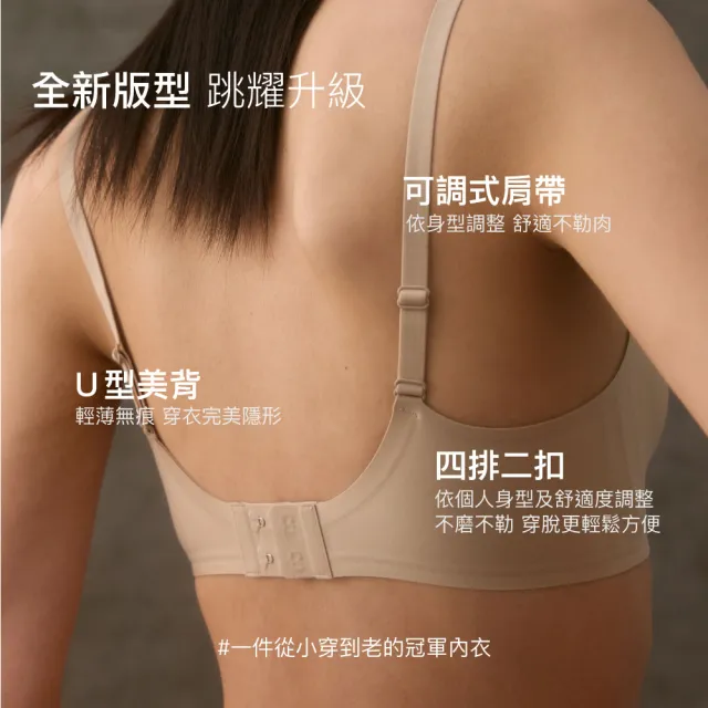 【24HRS】5件組-冠軍款無感深V內衣任選(無鋼圈內衣 女內衣 女內著 無感失憶 背扣式)
