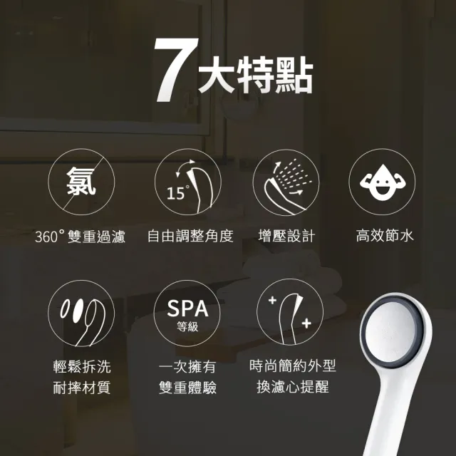 【3M】ShowerCare SF100除氯蓮蓬頭-1機2心超值組(日本食品級濾心)