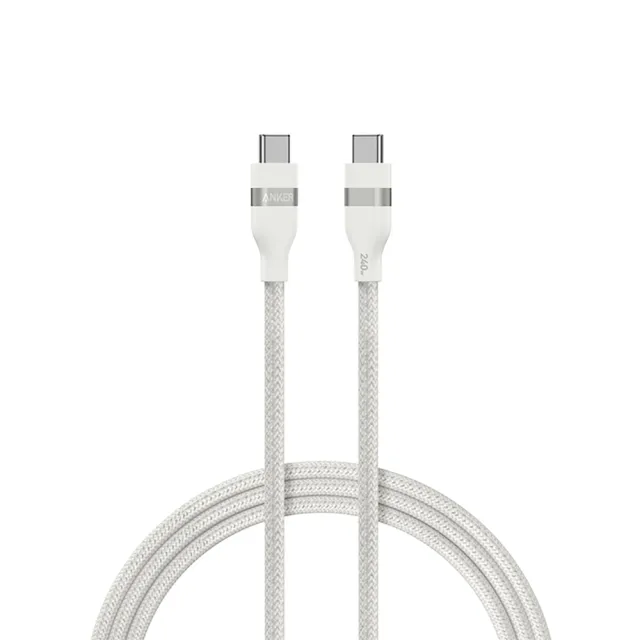 【ANKER】官方授權直營 A82E2 超軟充電線 Type-C 240W 0.9m(黑白藍/Type-C線/安卓/iPhone17/筆電/Switch)