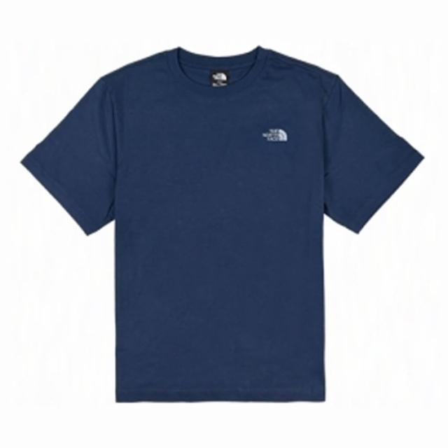 【The North Face】北臉 短袖上衣 男 U TNF ESSENTIAL SMALL LOGO RELAXED SS TEE 藍 NF0A8GWE8K2