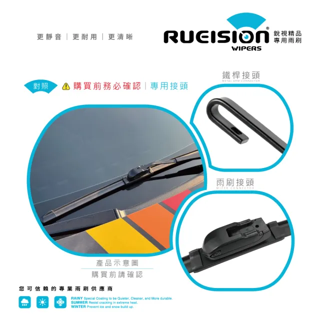 【RUEISION 銳視雨刷】LUXGEN U6 軟骨雨刷 矽膠鍍膜 24+17吋(2013-)