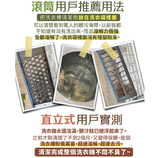 【古寶無患子】3盒組 神奇檸檬洗衣槽清潔劑(洗衣槽去垢/淨黴味/除異味/過碳酸鈉)