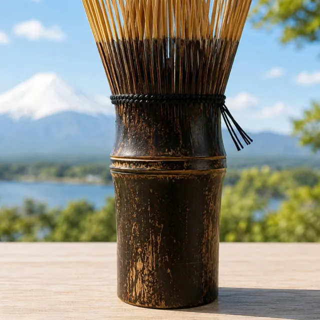 南山居日本北枝園百本立黑竹茶筅(日式茶筅茶筅入門款茶道用品抹茶工具