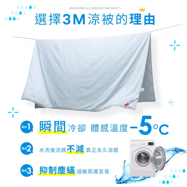 【3M】可水洗涼感涼夏被-星空藍(雙人涼被180x210cm 台灣製)