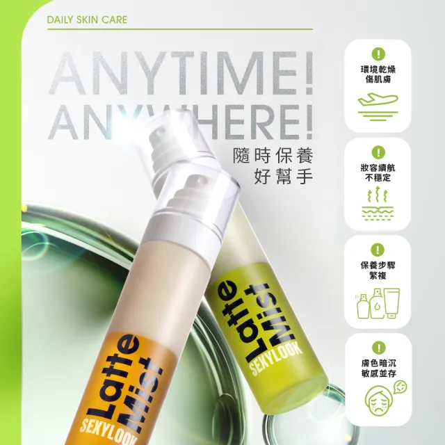 【SEXYLOOK 西西露】白松露噴霧120mlX2入組(紅茶亮白/綠番茄舒緩_任選)#空姐噴霧