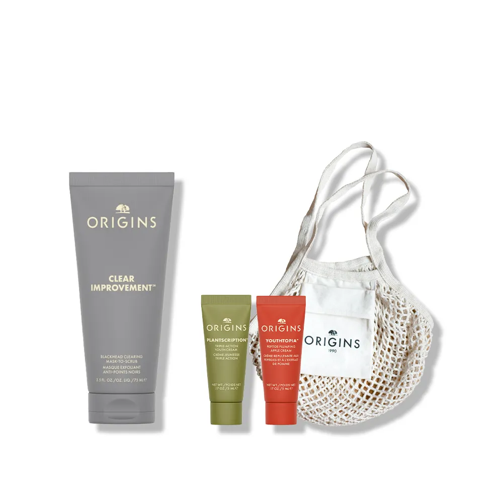 【ORIGINS 品木宣言】泥娃娃活性碳極效淨黑頭面膜75ml(0黑粉面膜)