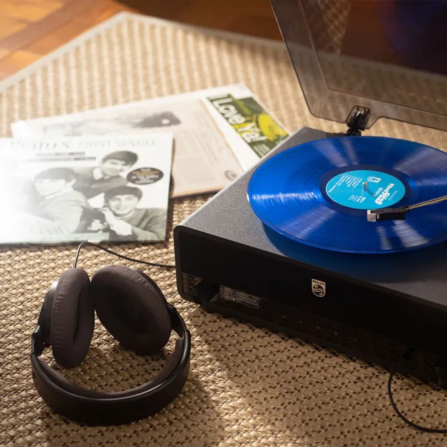 【Philips 飛利浦】THE STEVIE 藍牙黑膠唱片機 ALL IN ONE-TAV3000(藍牙黑膠唱片機TAV3000)