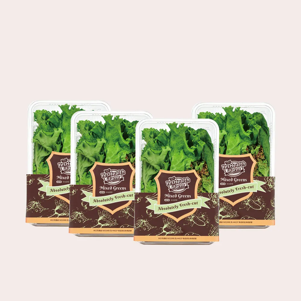 【源鮮智慧農場】綜合蔬菜組180g x 4盒 (生菜｜生菜沙拉｜水耕生菜｜生菜箱)