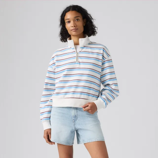 【LEVIS】四分之一拉鍊上衣 / 大學T 女生上衣 熱賣單品 005IJ-0014