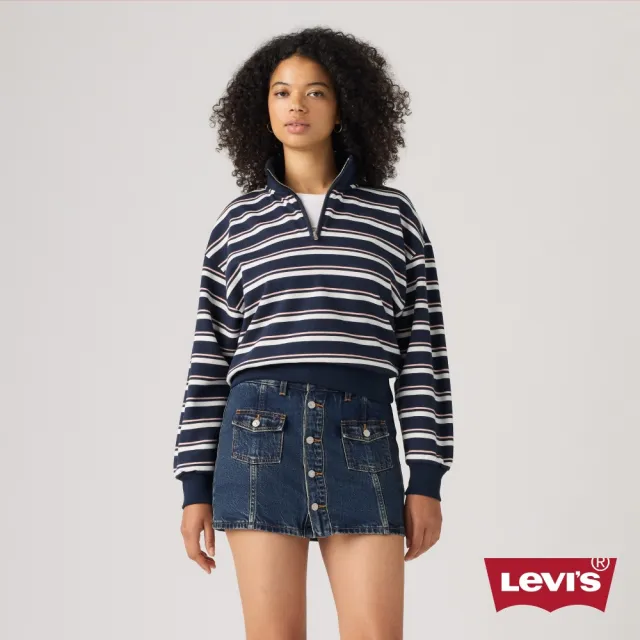 【LEVIS】四分之一拉鍊上衣 / 大學T 女生上衣 熱賣單品 005IJ-0011