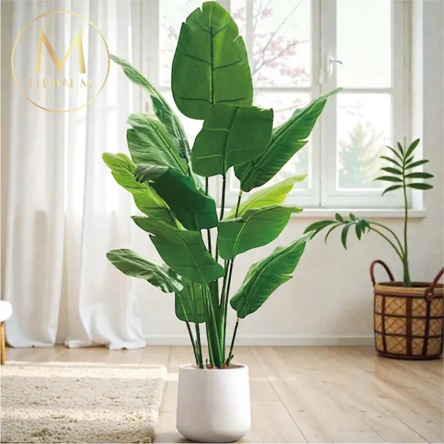 【Floral M】招財納福天堂鳥180cm大型仿真植栽(贈花盆)(仿真樹/免澆水/室內佈置/居家裝飾/招財擺設)